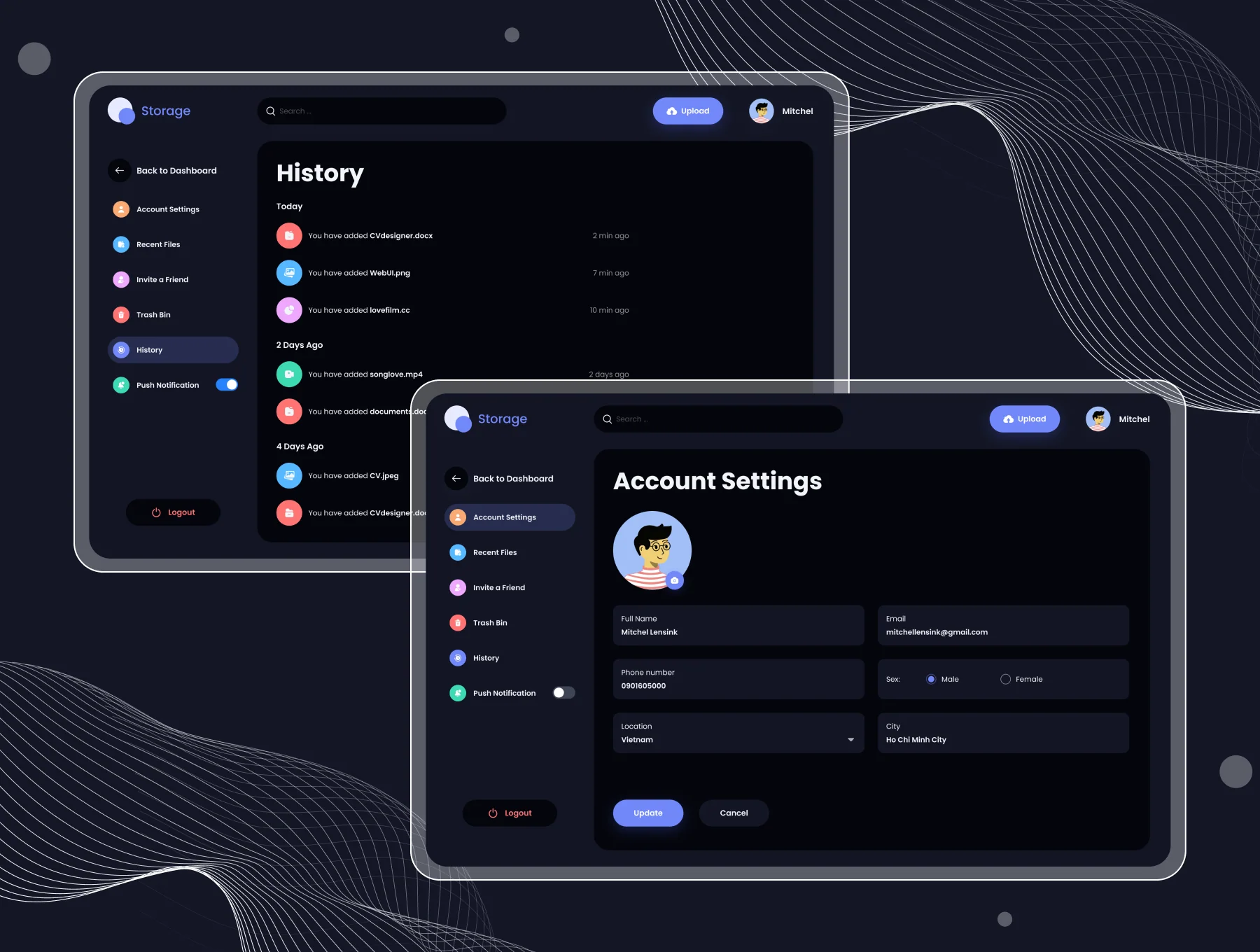 Storage Management Dashboard 12