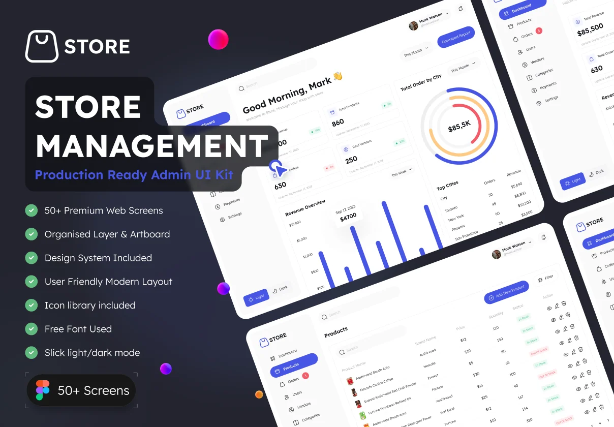 Store Management Admin UI Kit