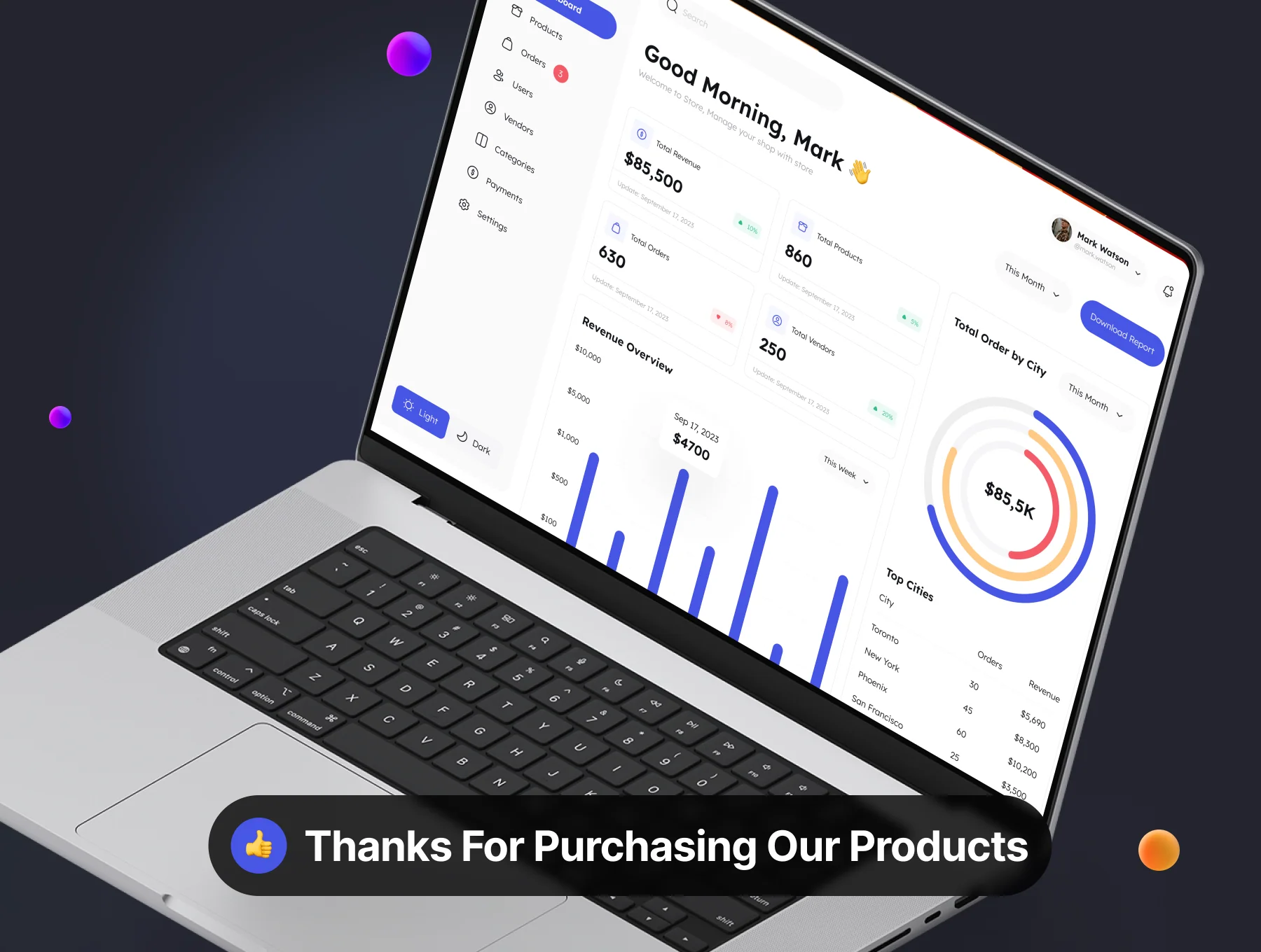 Store Management Admin UI Kit 8