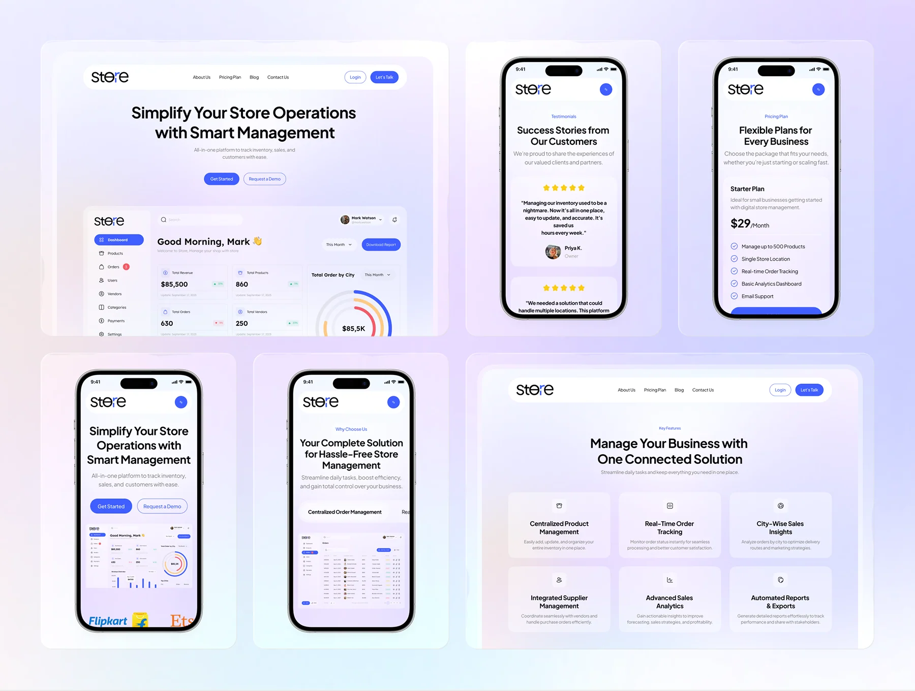 Store - SaaS Store Management Website UI Kit 3