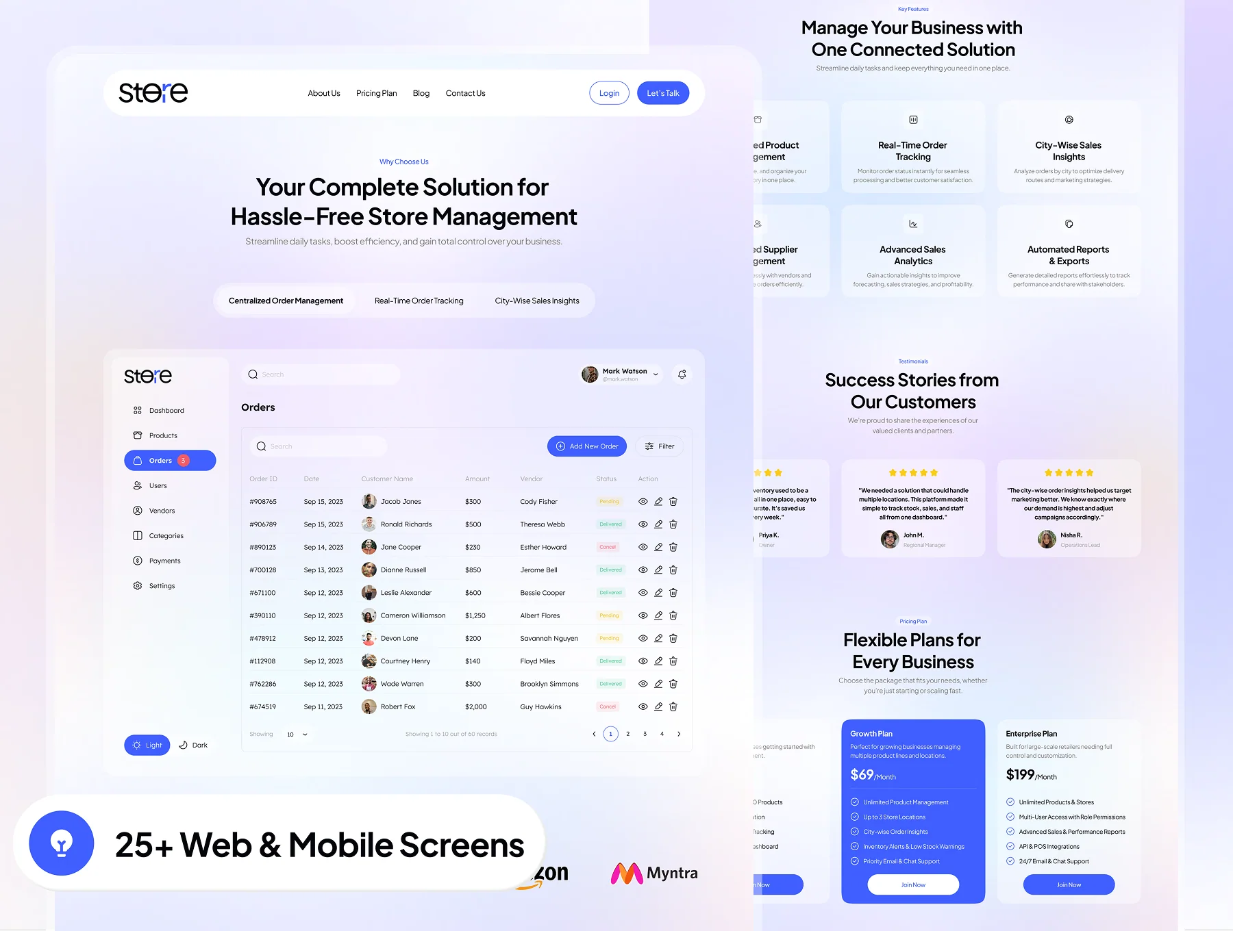 Store - SaaS Store Management Website UI Kit 6