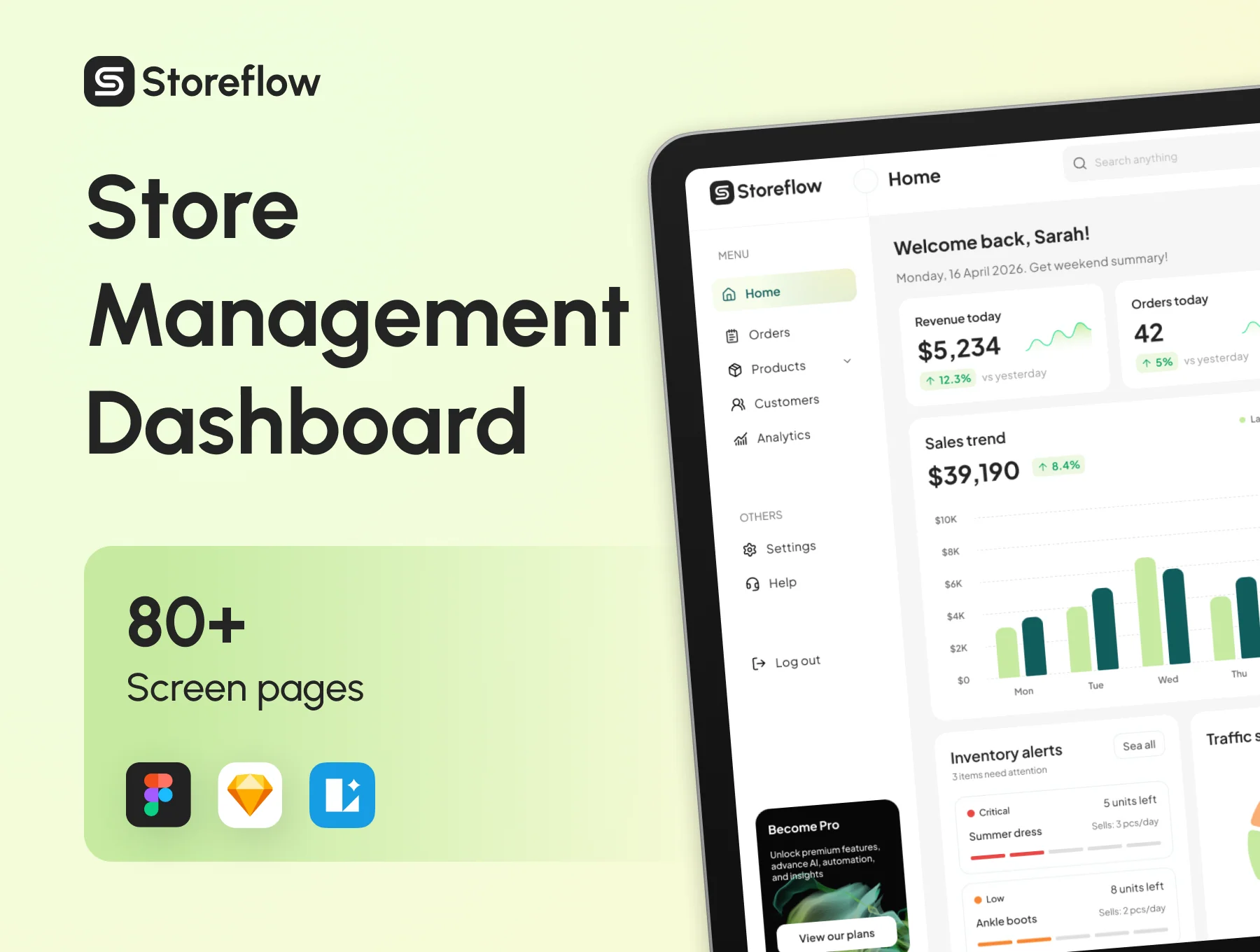 Storeflow - SAAS Store Management Dashboard Kit