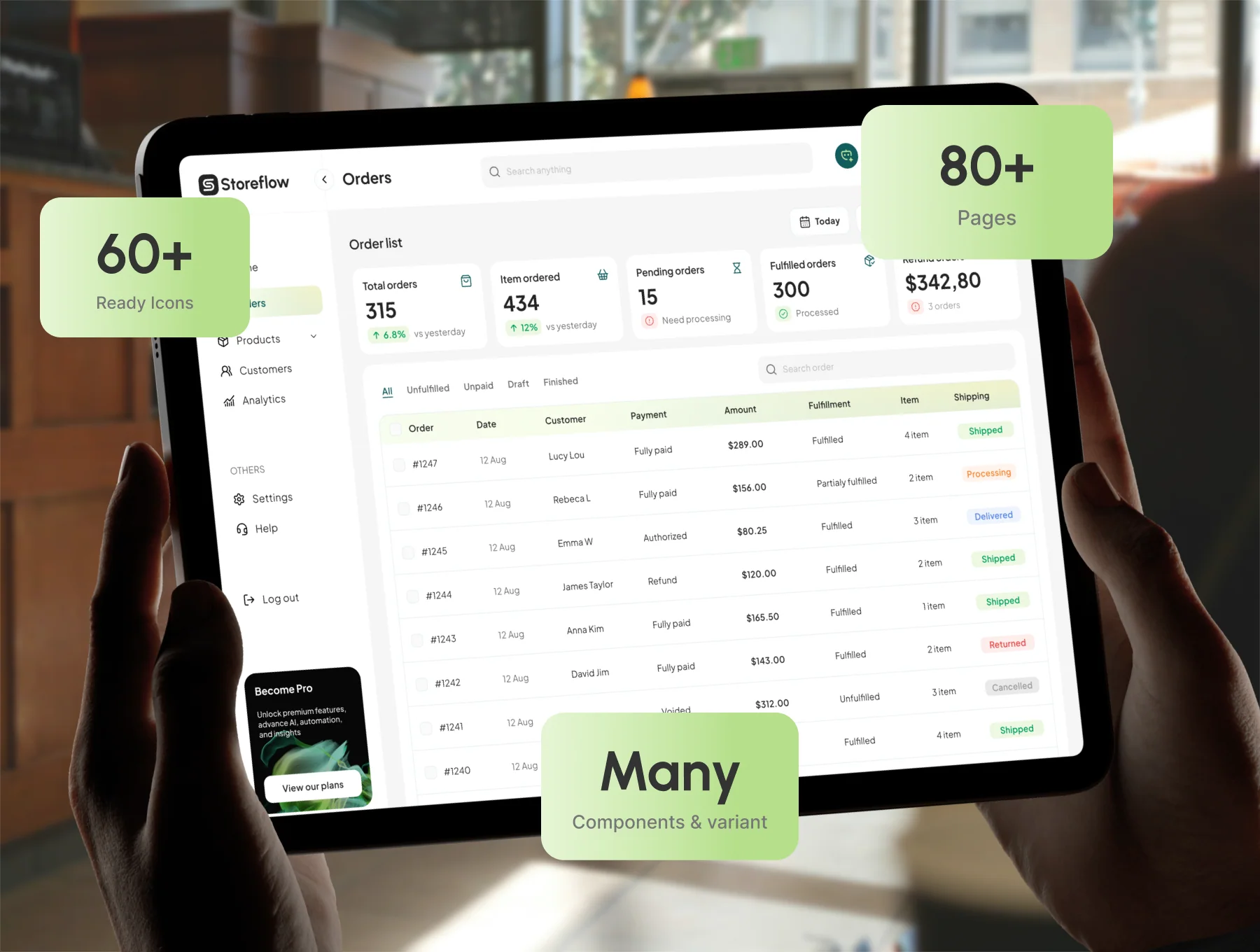 Storeflow - SAAS Store Management Dashboard Kit 4
