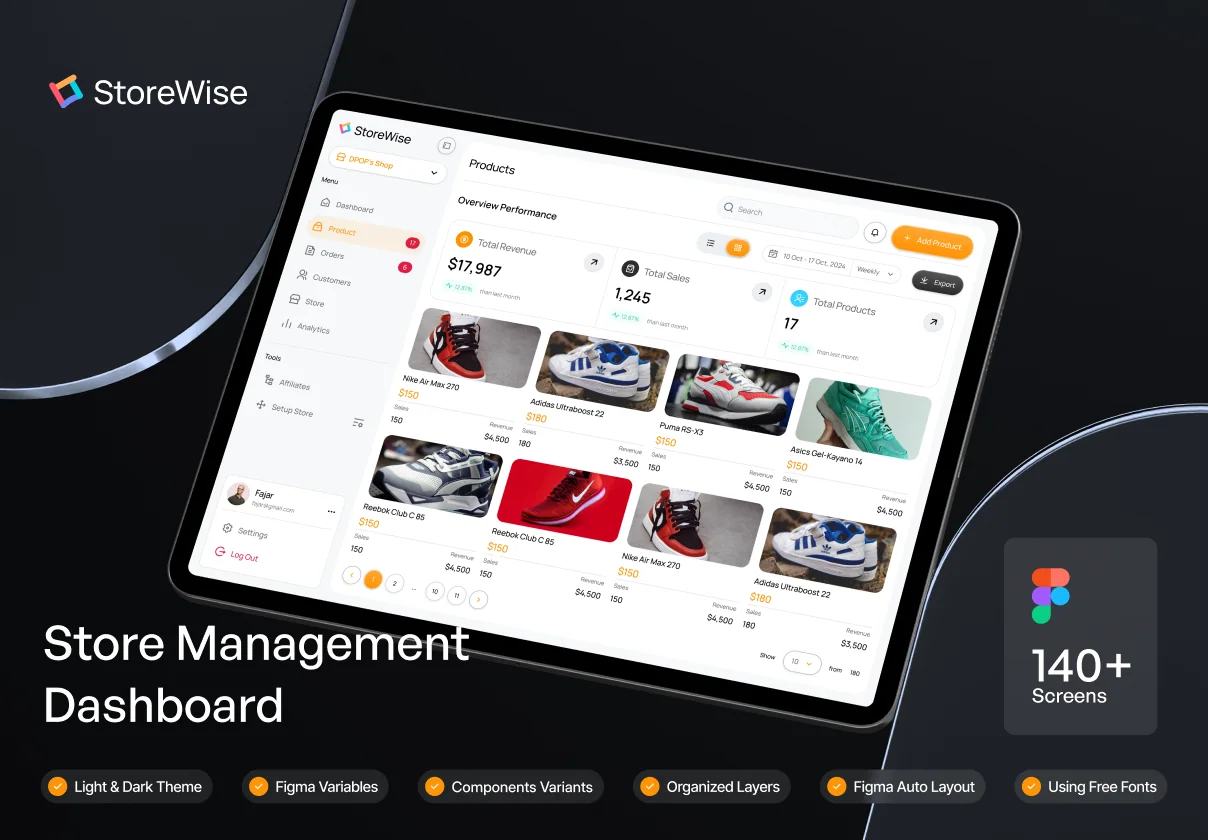 StoreWise - Store Management Dashboard UI KIT