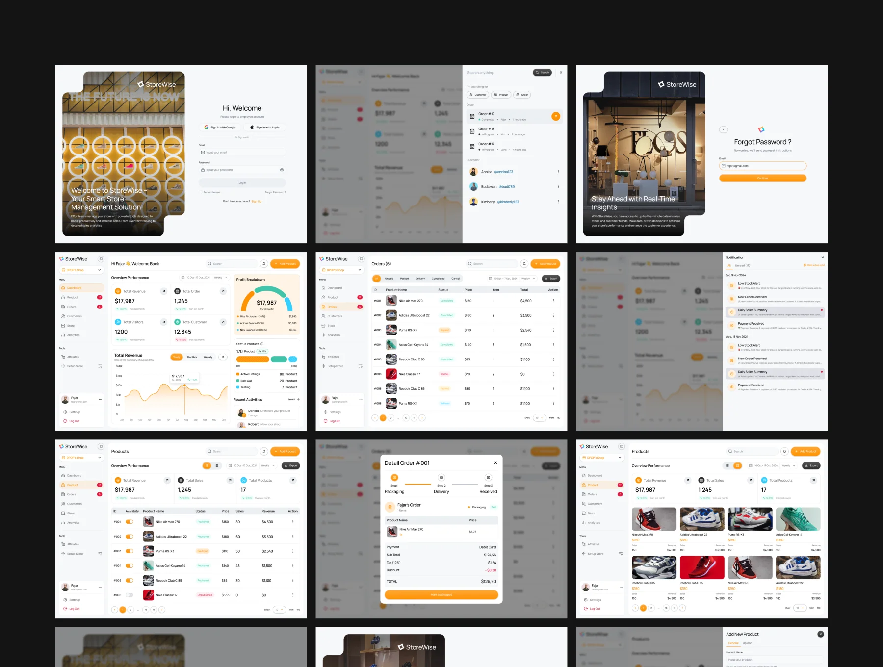 StoreWise - Store Management Dashboard UI KIT 6