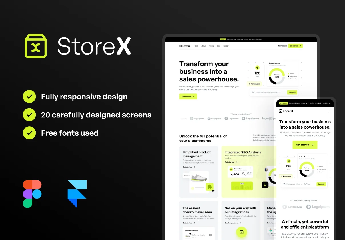 StoreX - SaaS Startup Framer Template