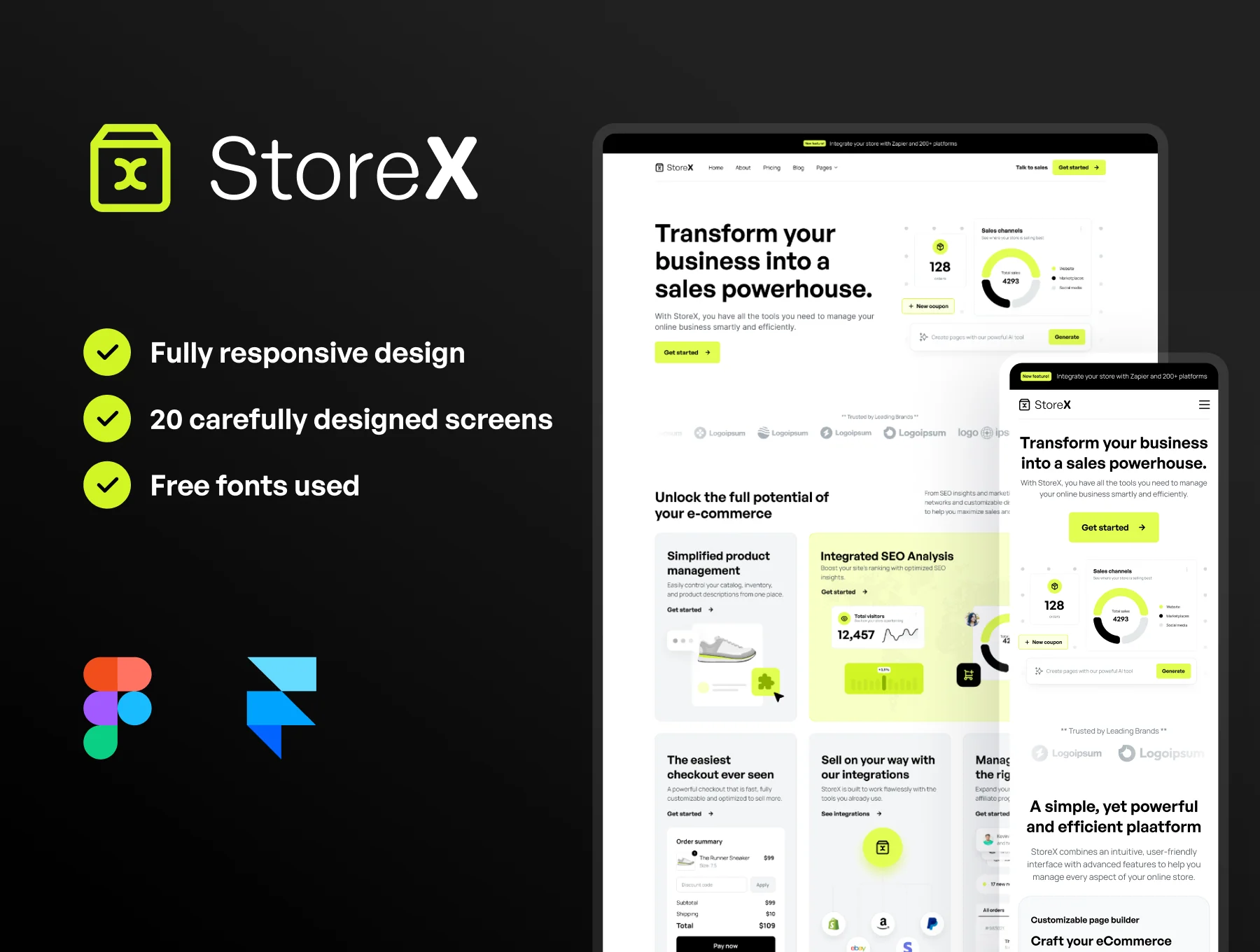 StoreX - SaaS Startup Framer Template