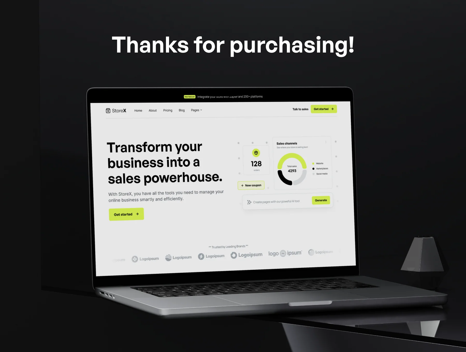 StoreX - SaaS Startup Framer Template 2