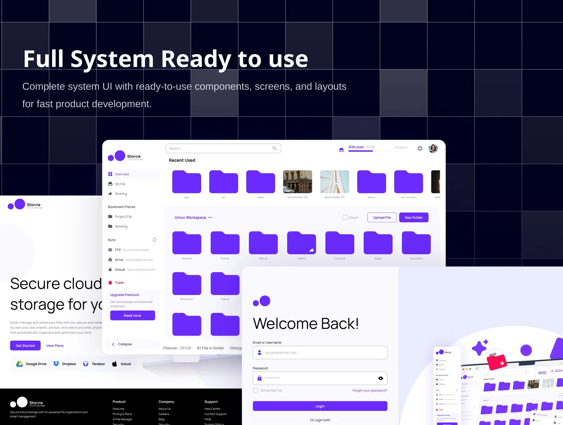 Storvia! - AI Based Cloud Storage Template Kit 4