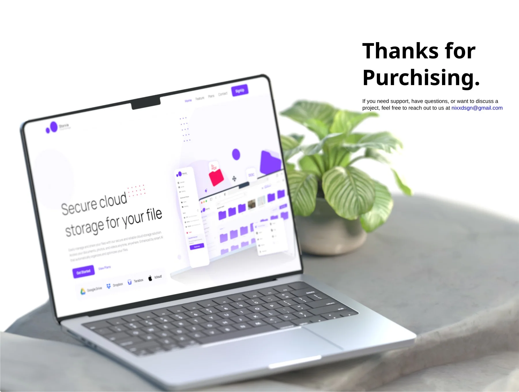 Storvia! - AI Based Cloud Storage Template Kit 6