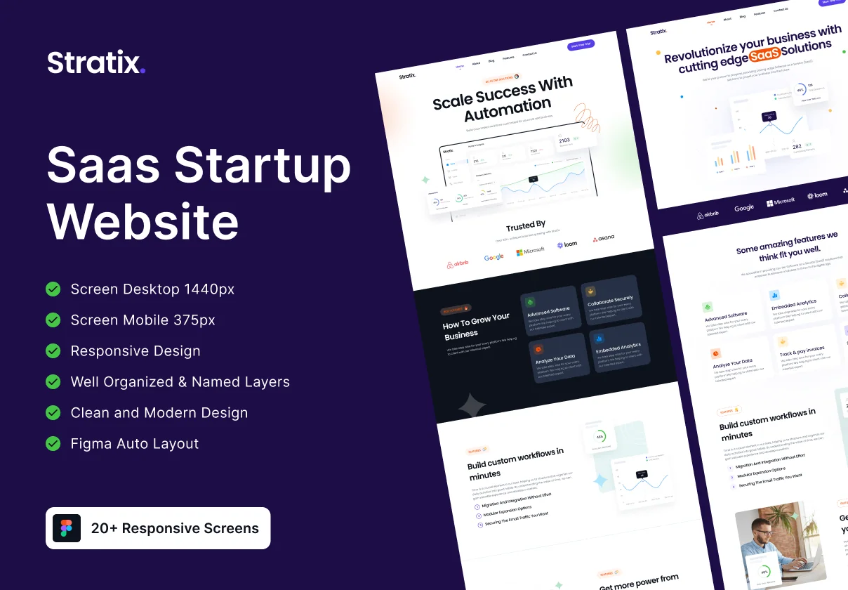 Stratix - SaaS Startup Website