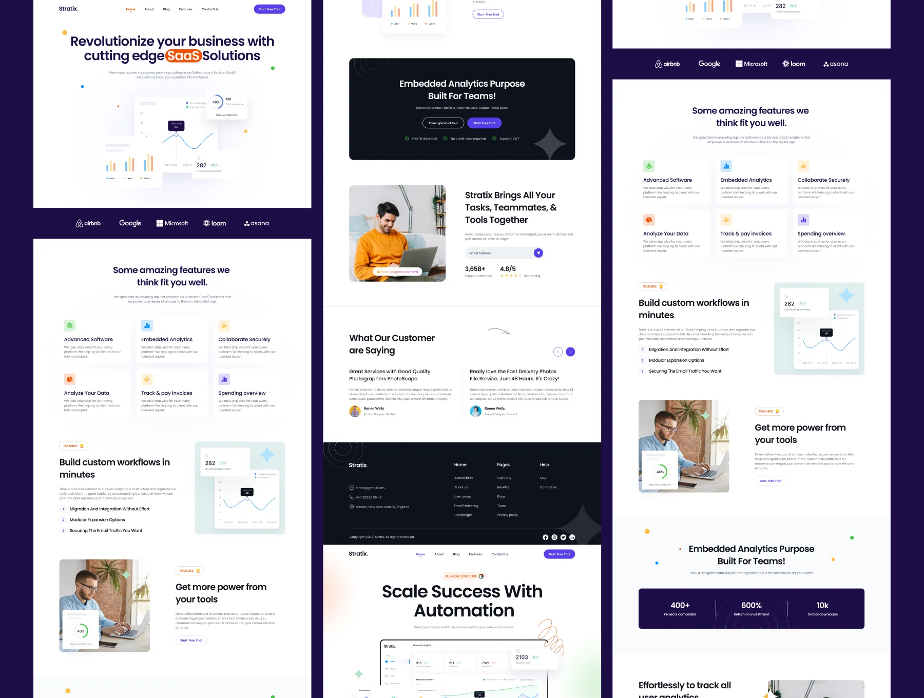 Stratix - SaaS Startup Website