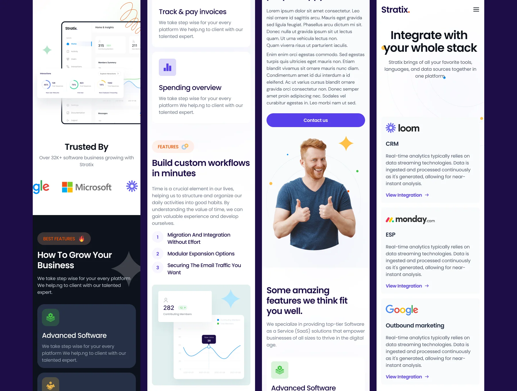 Stratix - SaaS Startup Website 3