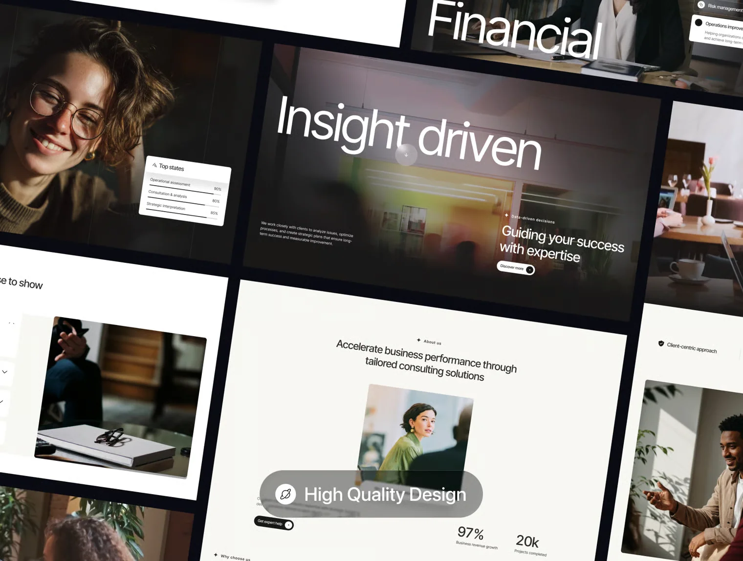 Stratovia — Business Consulting & Financial Services Website UI Kit 2