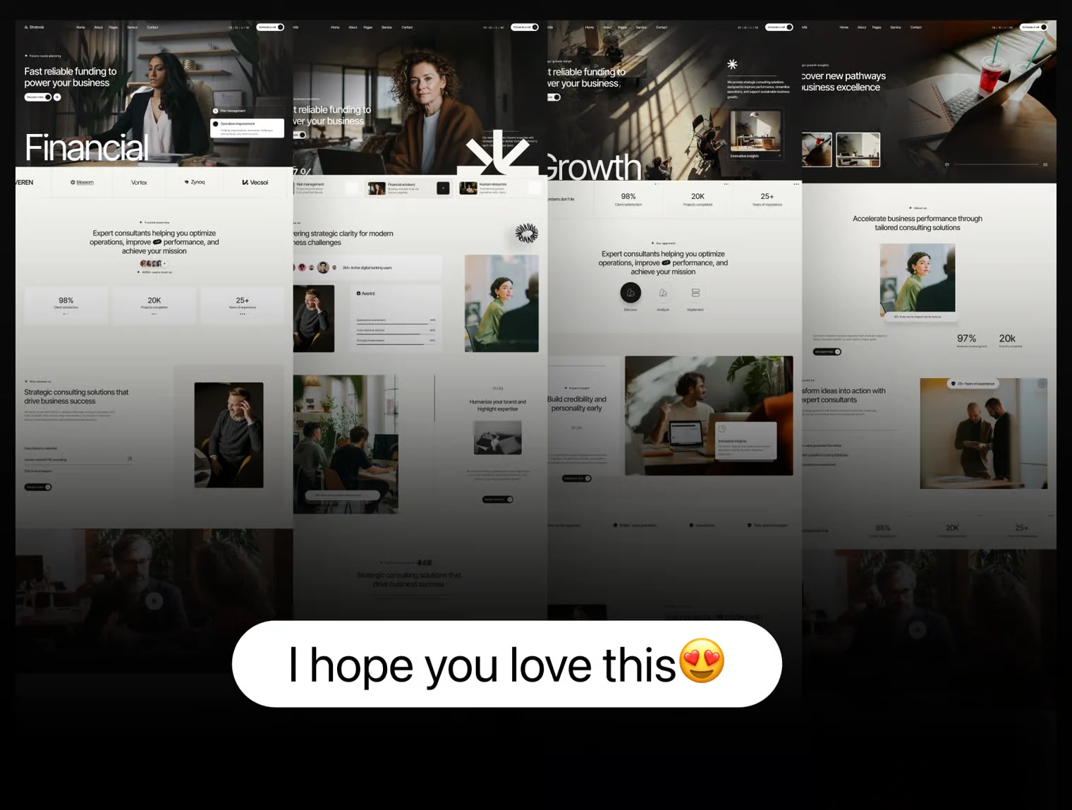 Stratovia — Business Consulting & Financial Services Website UI Kit 6