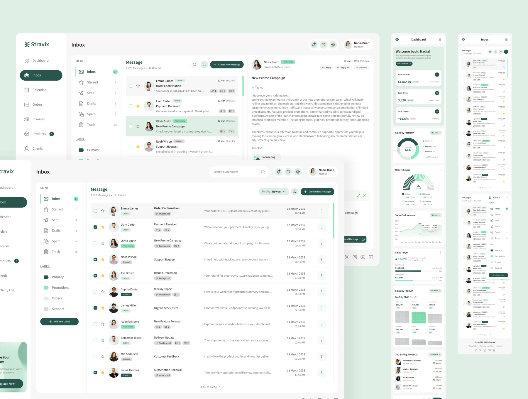 Stravix – Sales Admin Dashboard UI Figma Template 2