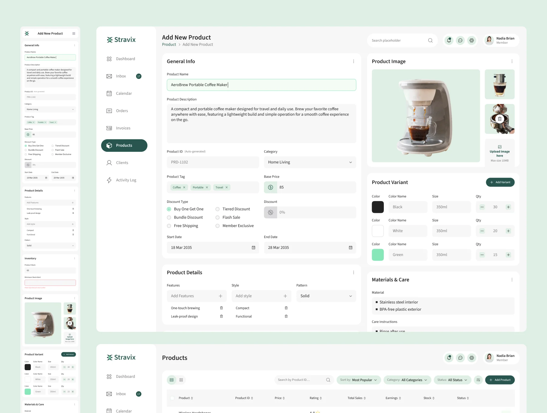 Stravix – Sales Admin Dashboard UI Figma Template 5