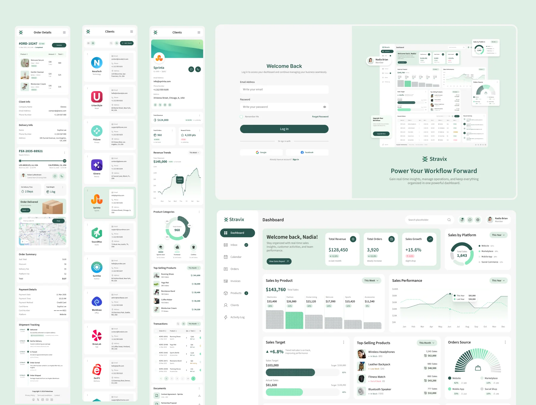 Stravix – Sales Admin Dashboard UI Figma Template 7