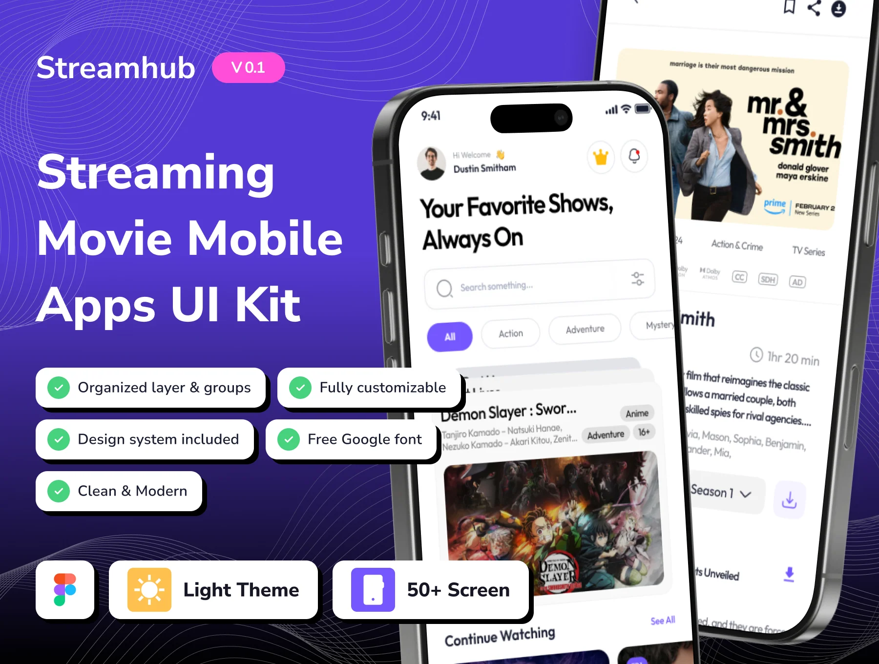 Streamhub - Streaming Movie App UI Kit