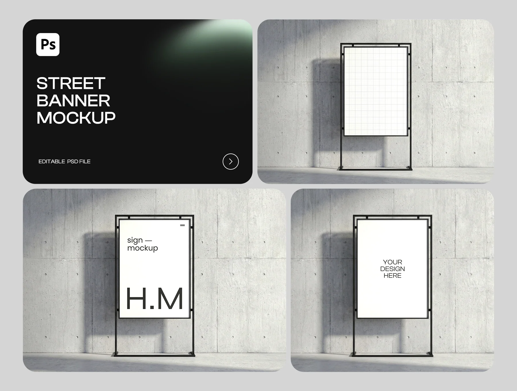 Street Banner Mockup