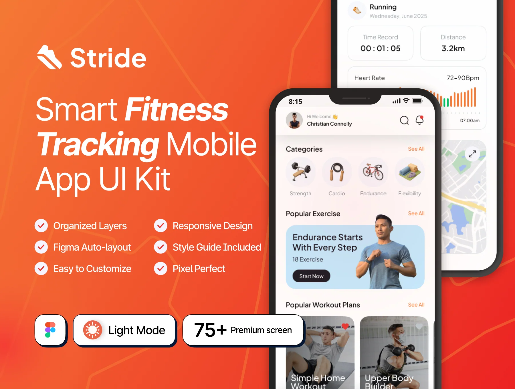 Stride - Smart Fitness App UI Kit