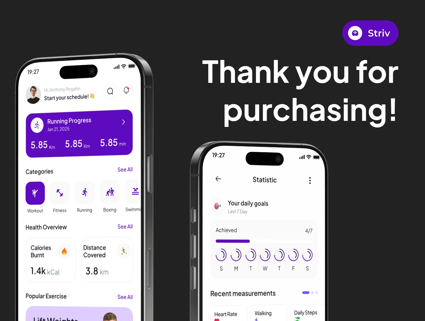 Striv - Workout Tracking App IOS UI Kits 6