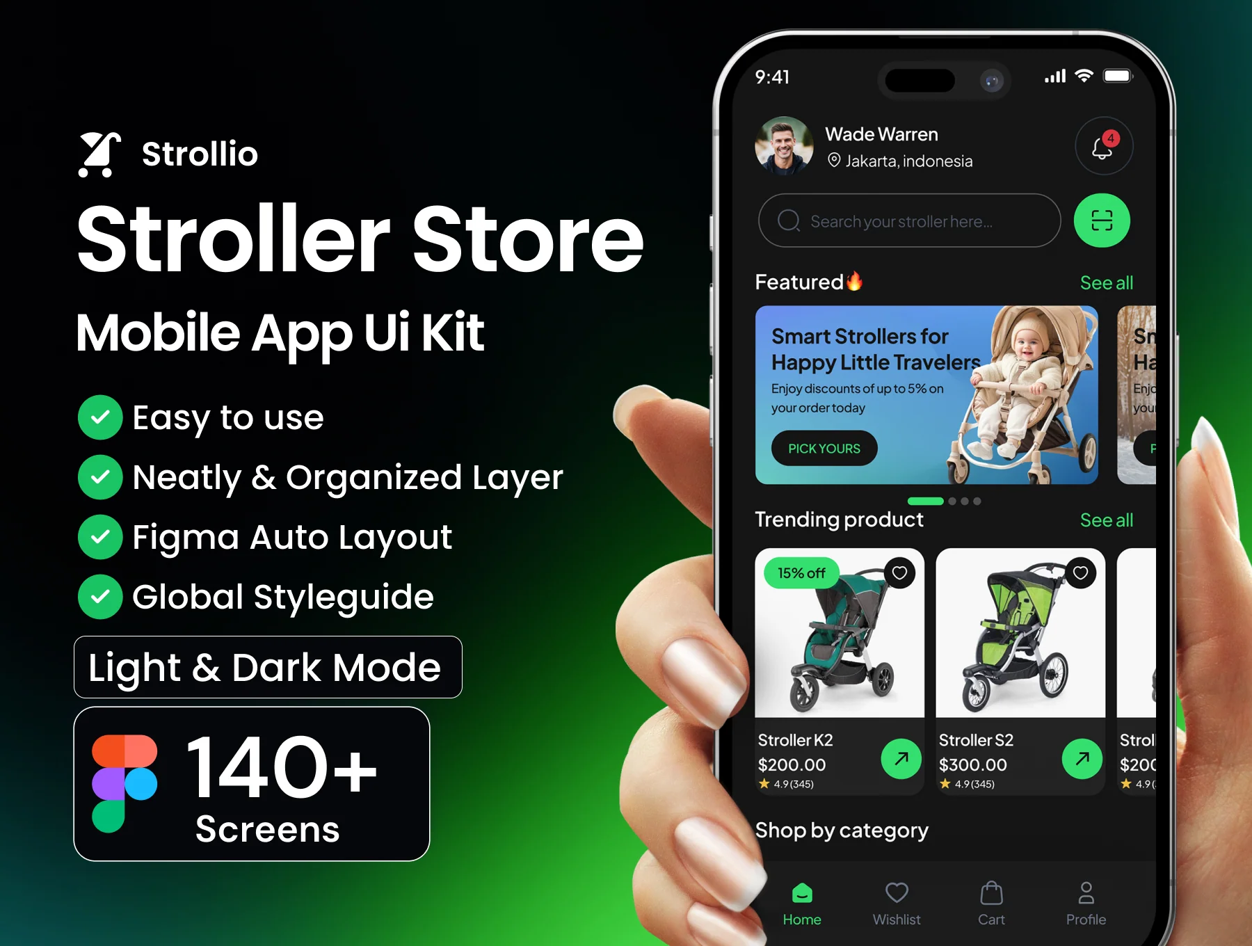 Strollio Stroller Selling Mobile App Ui Kit