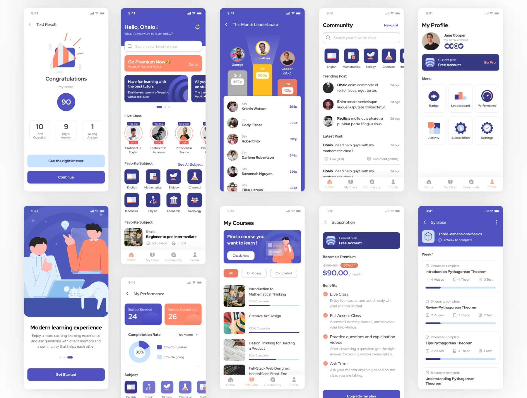 Studenify - Elearning Mobile UI Kit 3