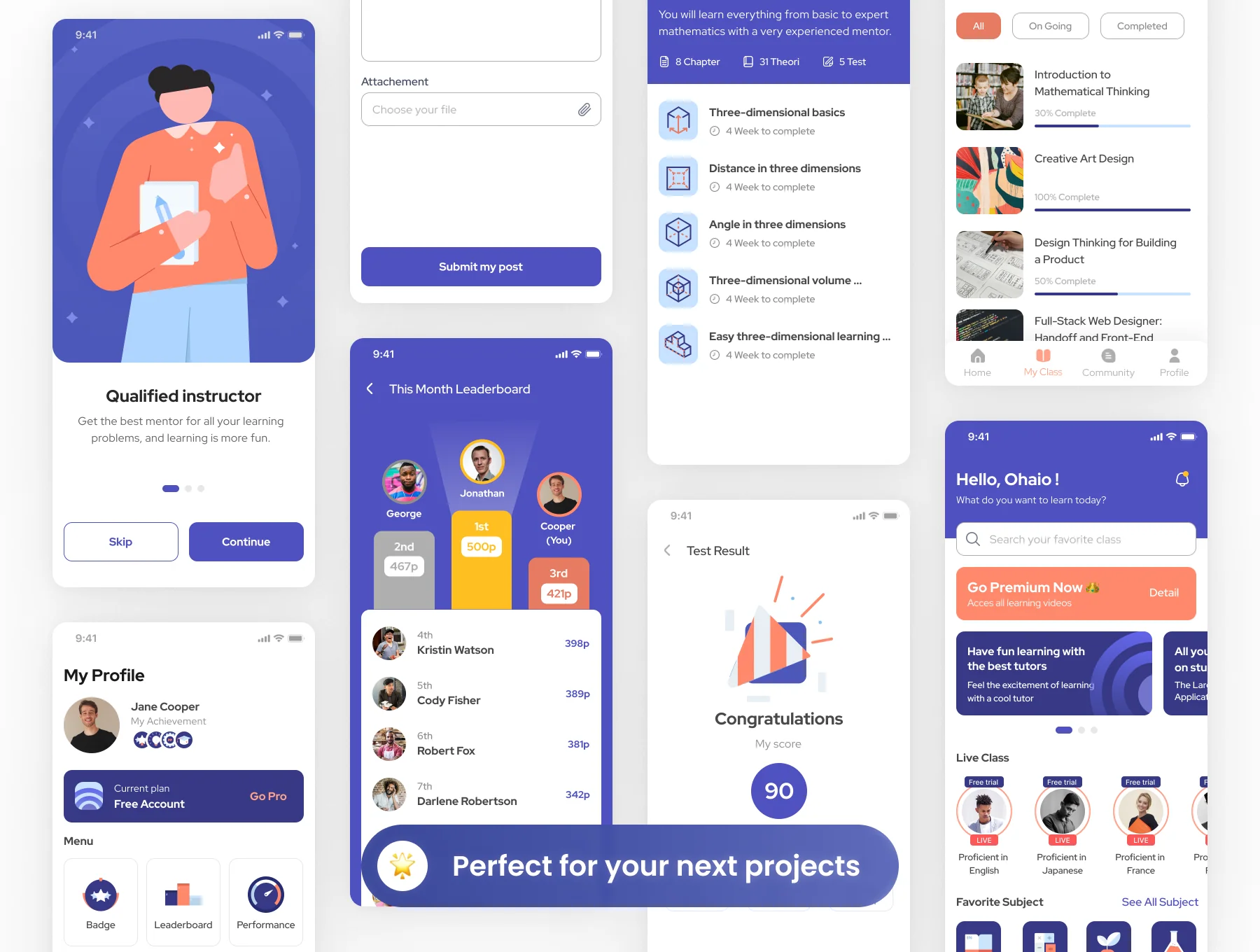 Studenify - Elearning Mobile UI Kit 5