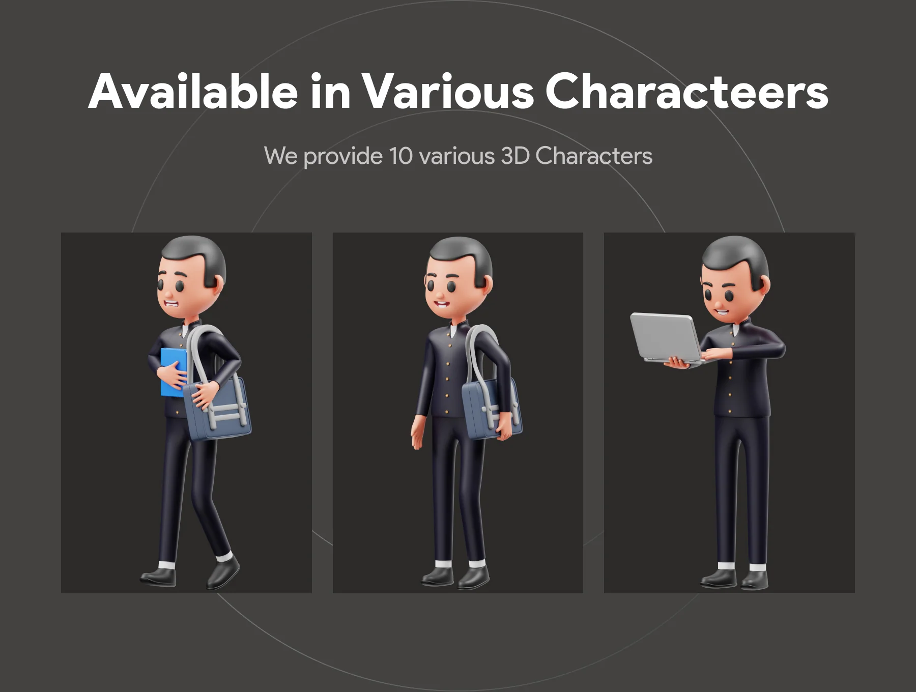 Student Character 3D Illustration 2