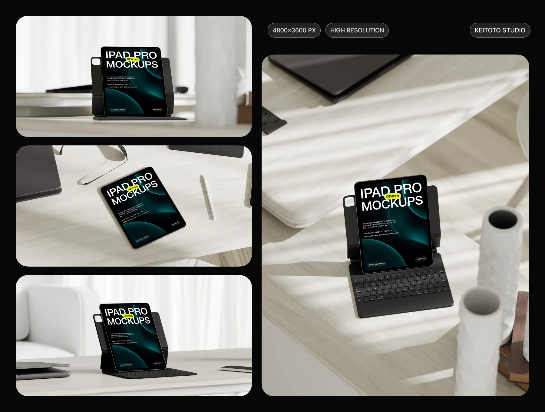 Studio Calm iPad Pro Device Mockup Collection