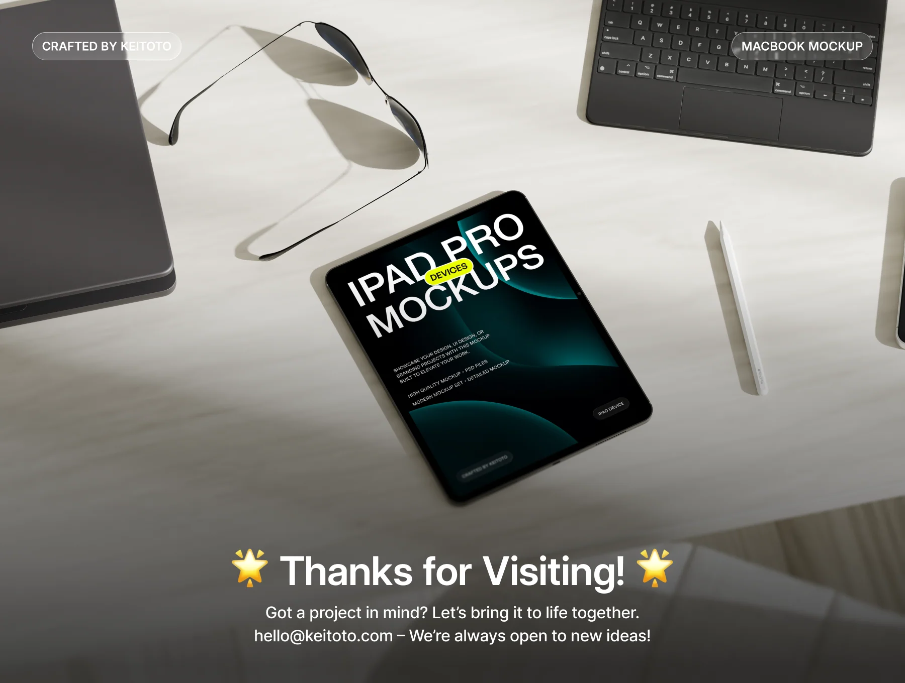 Studio Calm iPad Pro Device Mockup Collection 4