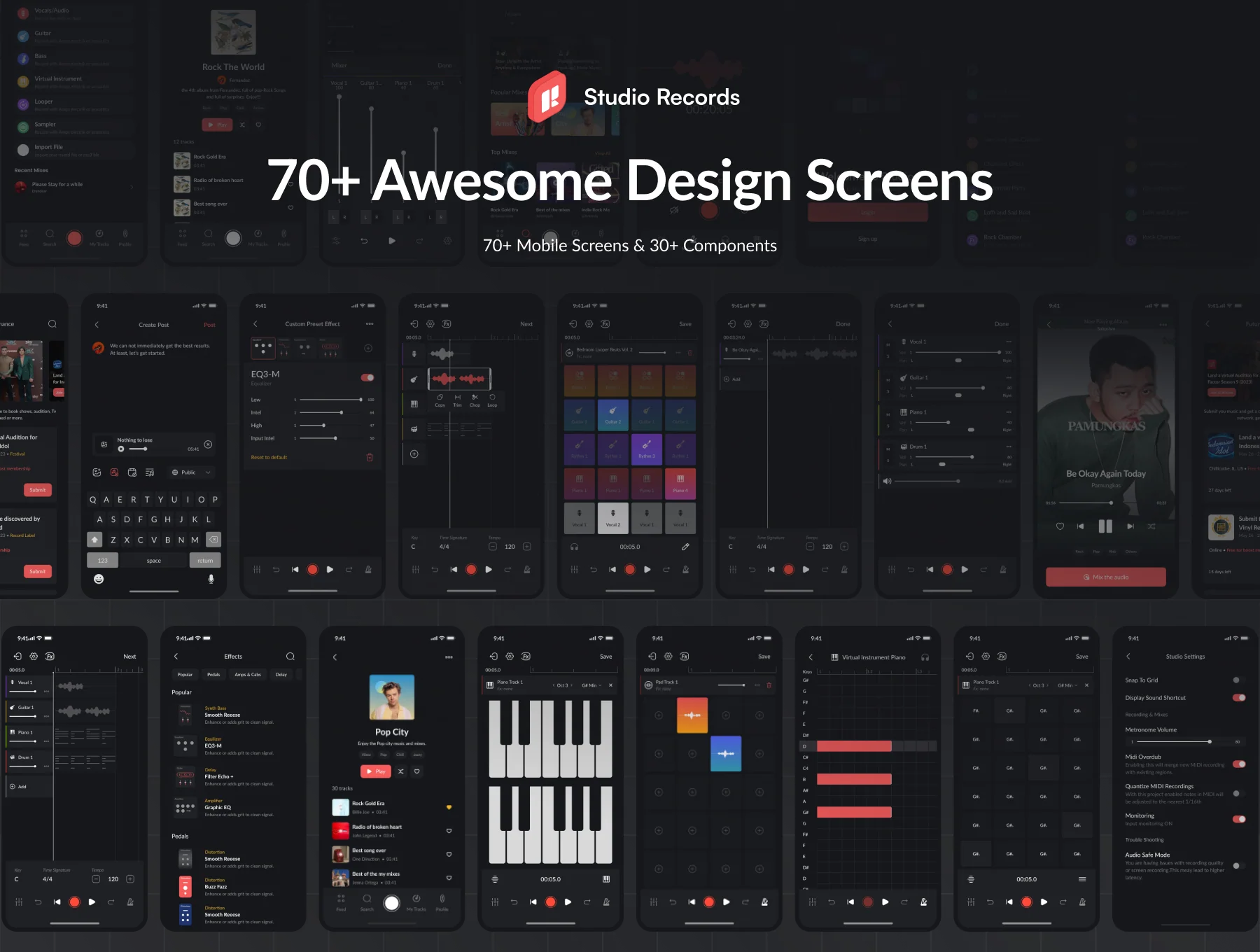 Studio Records DAW UI Kit 2