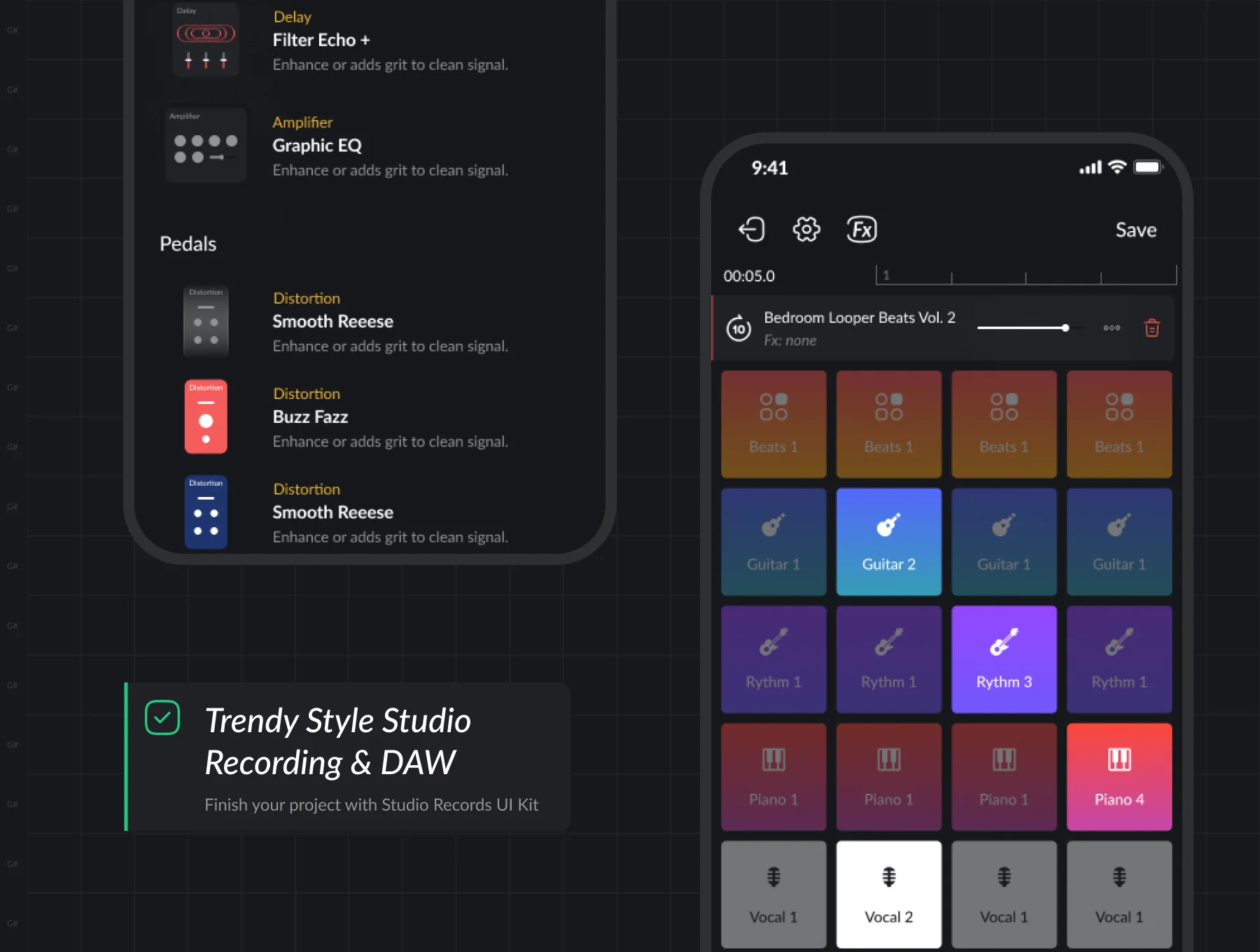 Studio Records DAW UI Kit 3