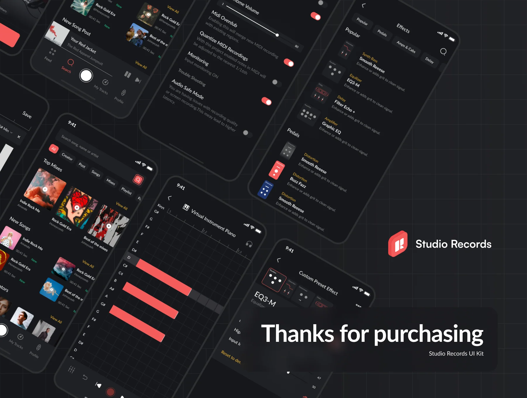 Studio Records DAW UI Kit 6