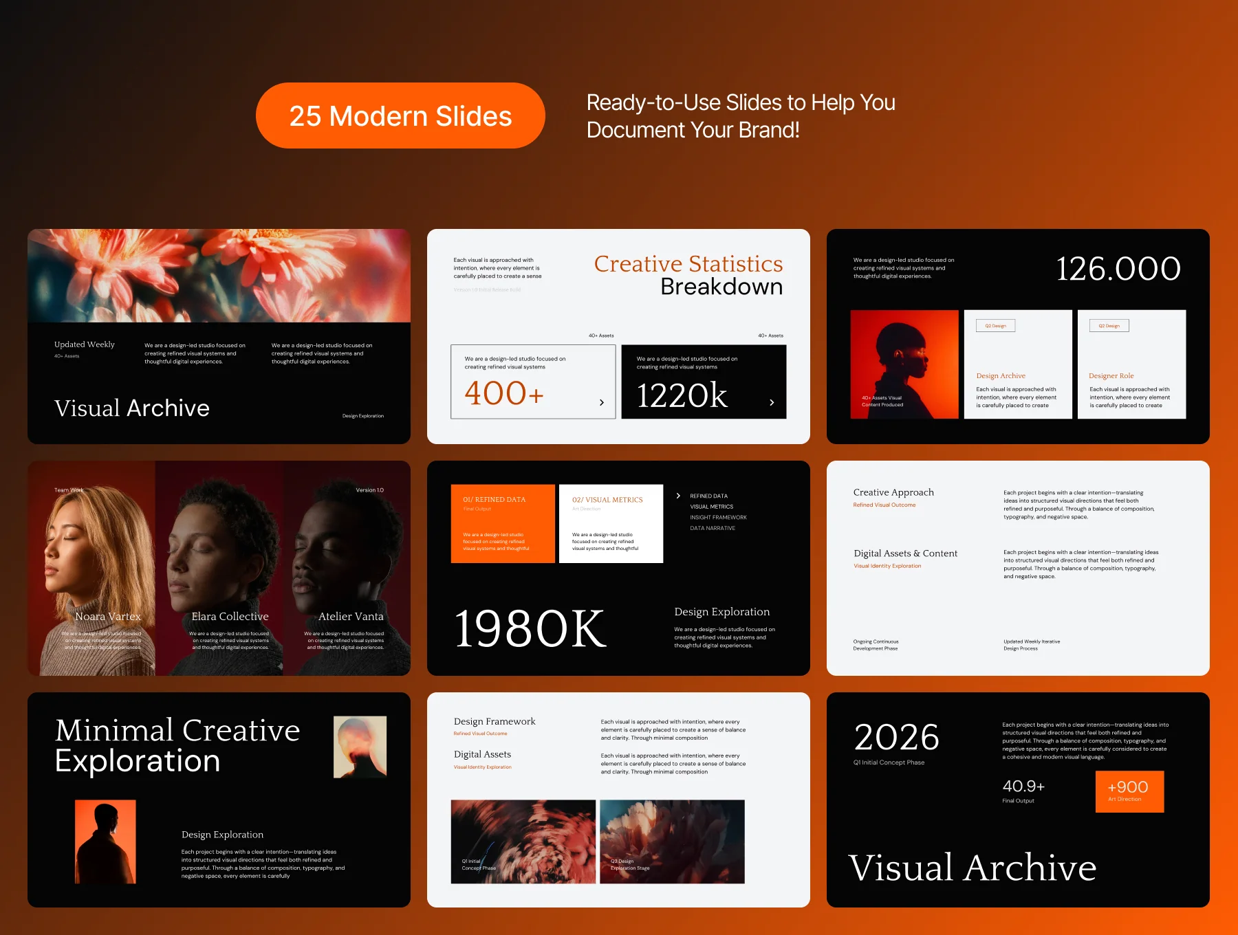 Studio Showcase Pitch Deck Presentation Template 3