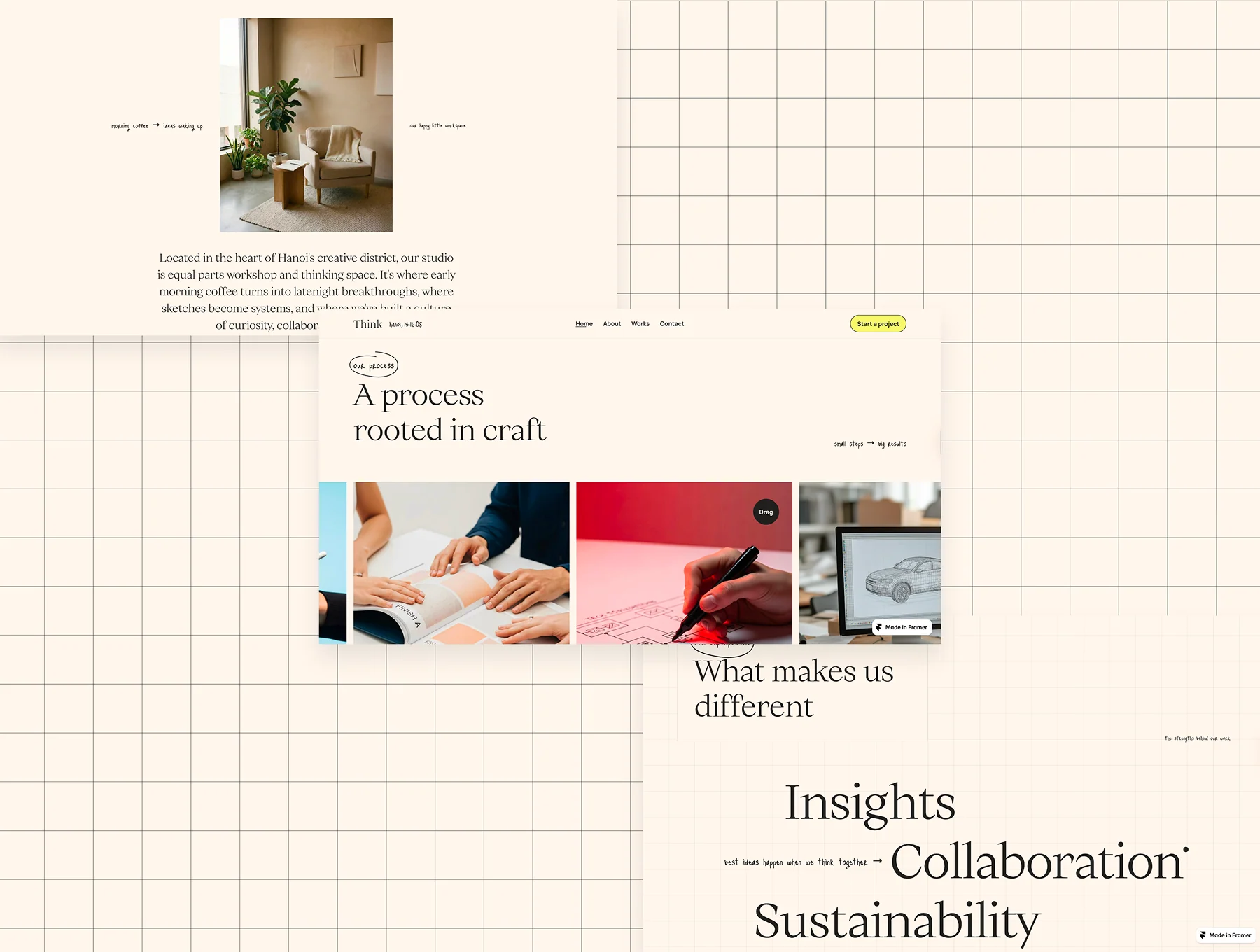 Studio Think | Portfolio Framer Template 3