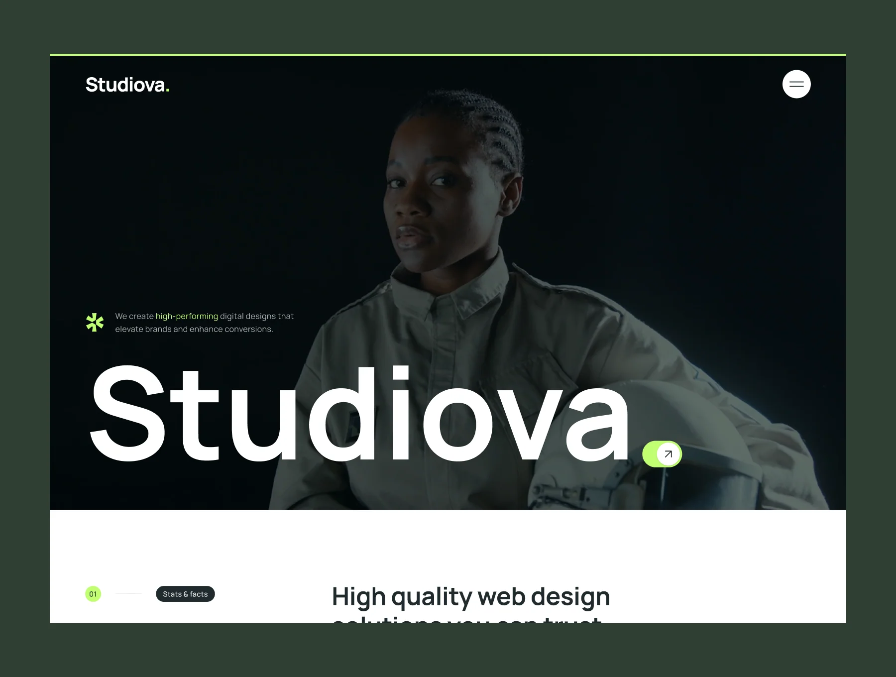 Studiova Creative Agency Framer Template