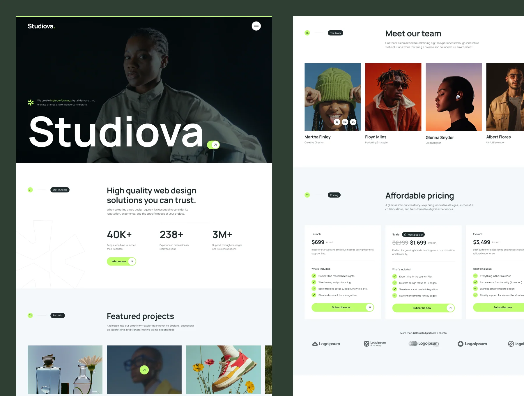 Studiova Creative Agency Framer Template 2