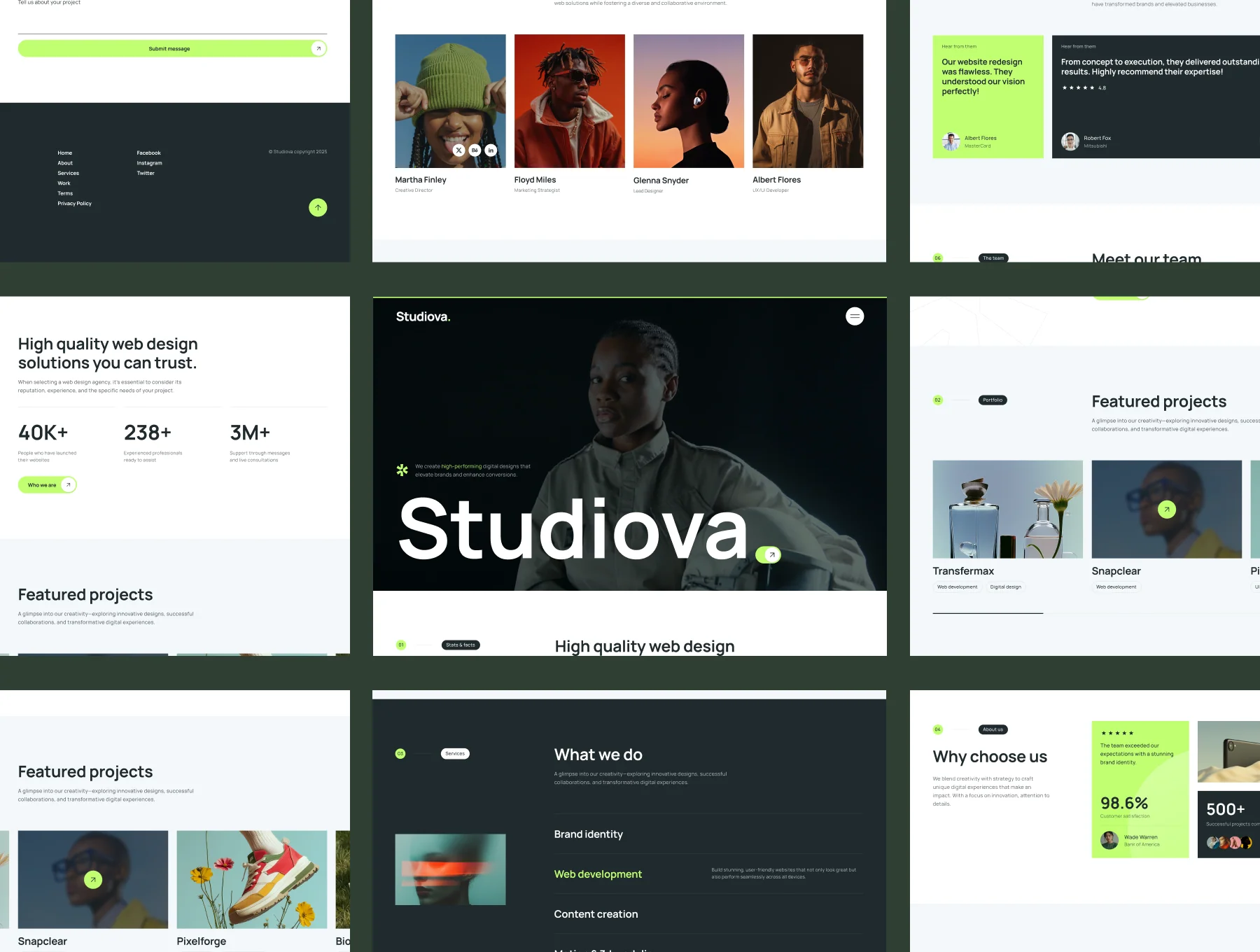 Studiova Creative Agency Framer Template 3