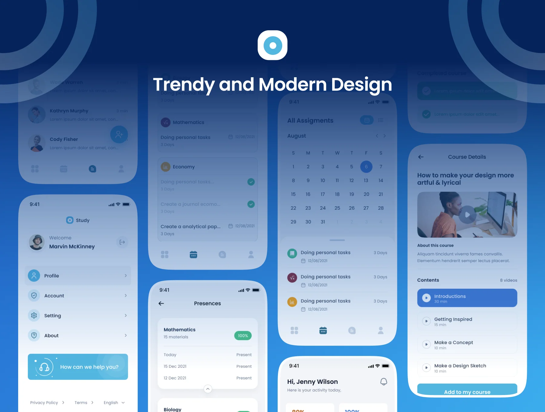 Study - eLearning App UI Kits 5