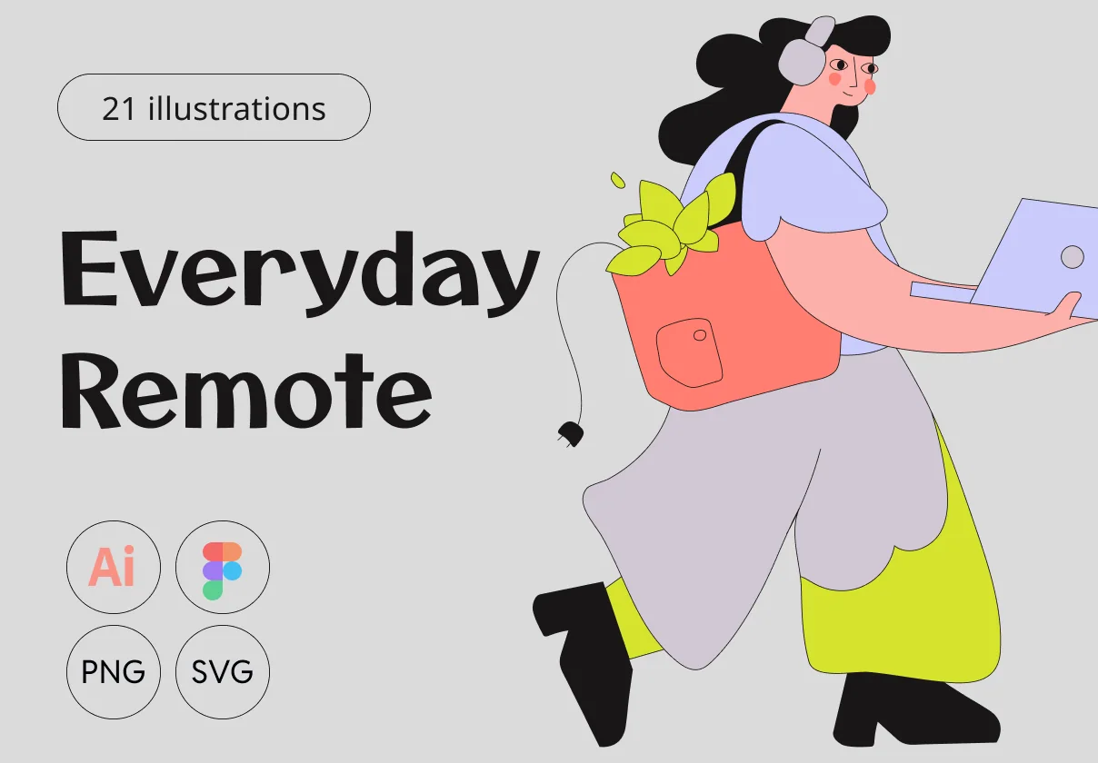 Online Learning/Work illustrations