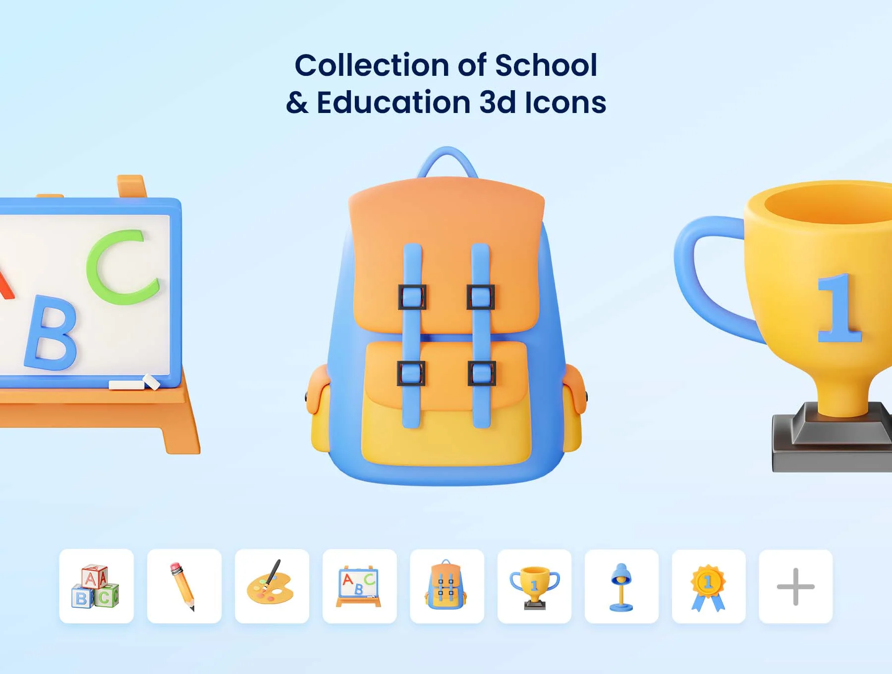 Stuudy School & Education 3D Icons 2