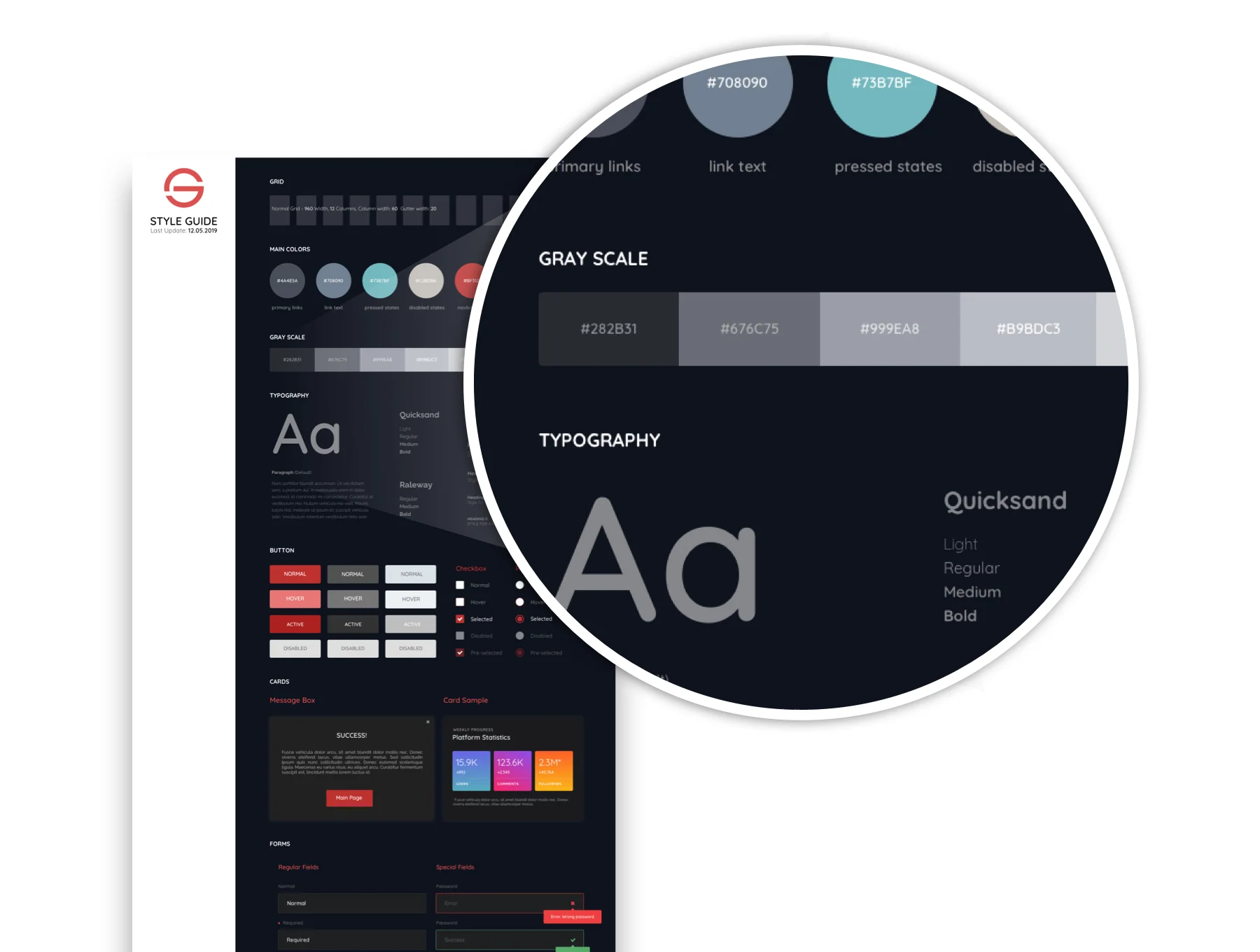STYLE GUIDE - Templates for Sketch and Photoshop 3