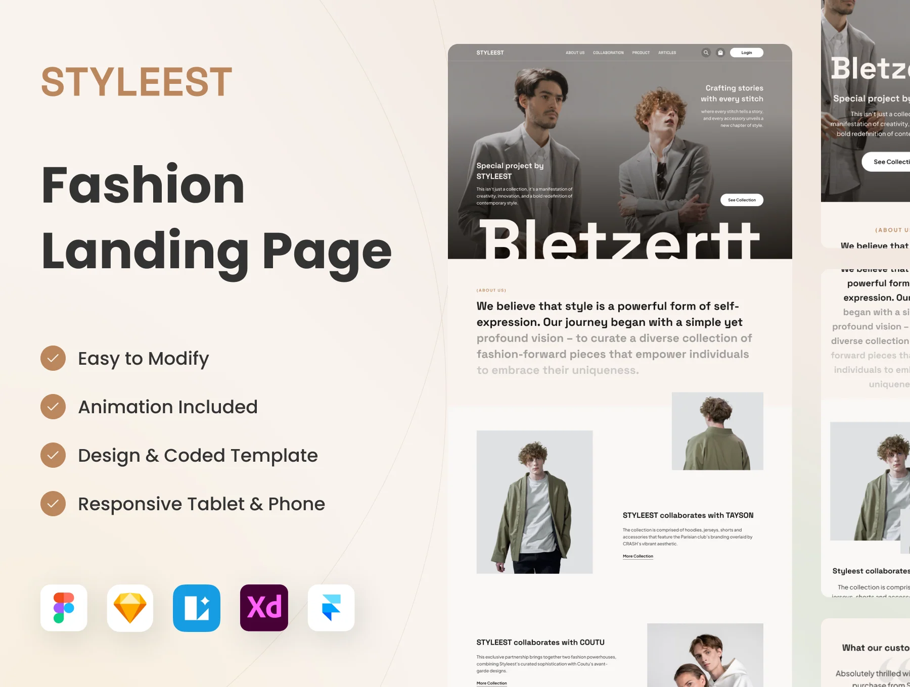 Styleest - Fashion Landing Page Template