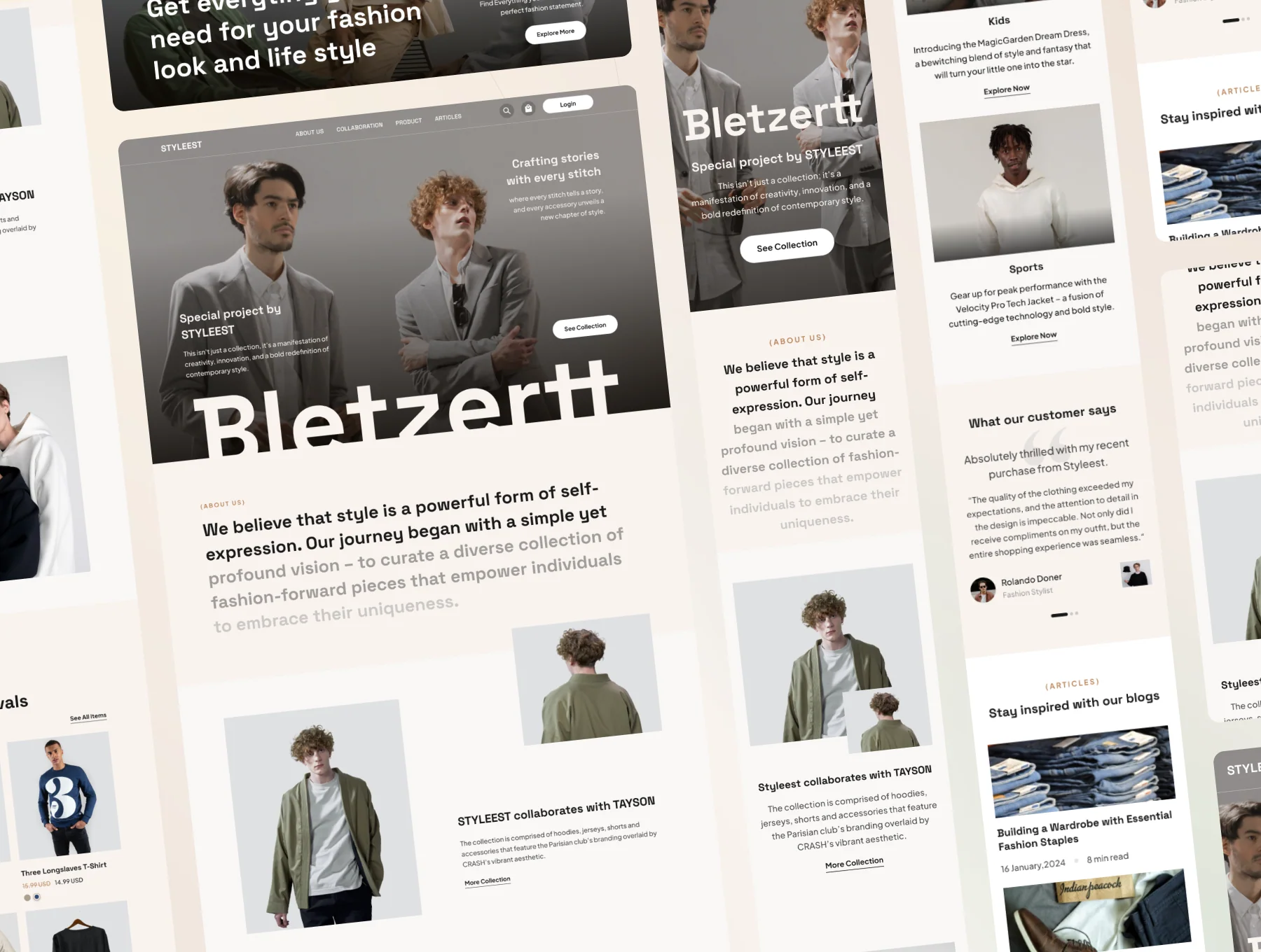 Styleest - Fashion Landing Page Template 2