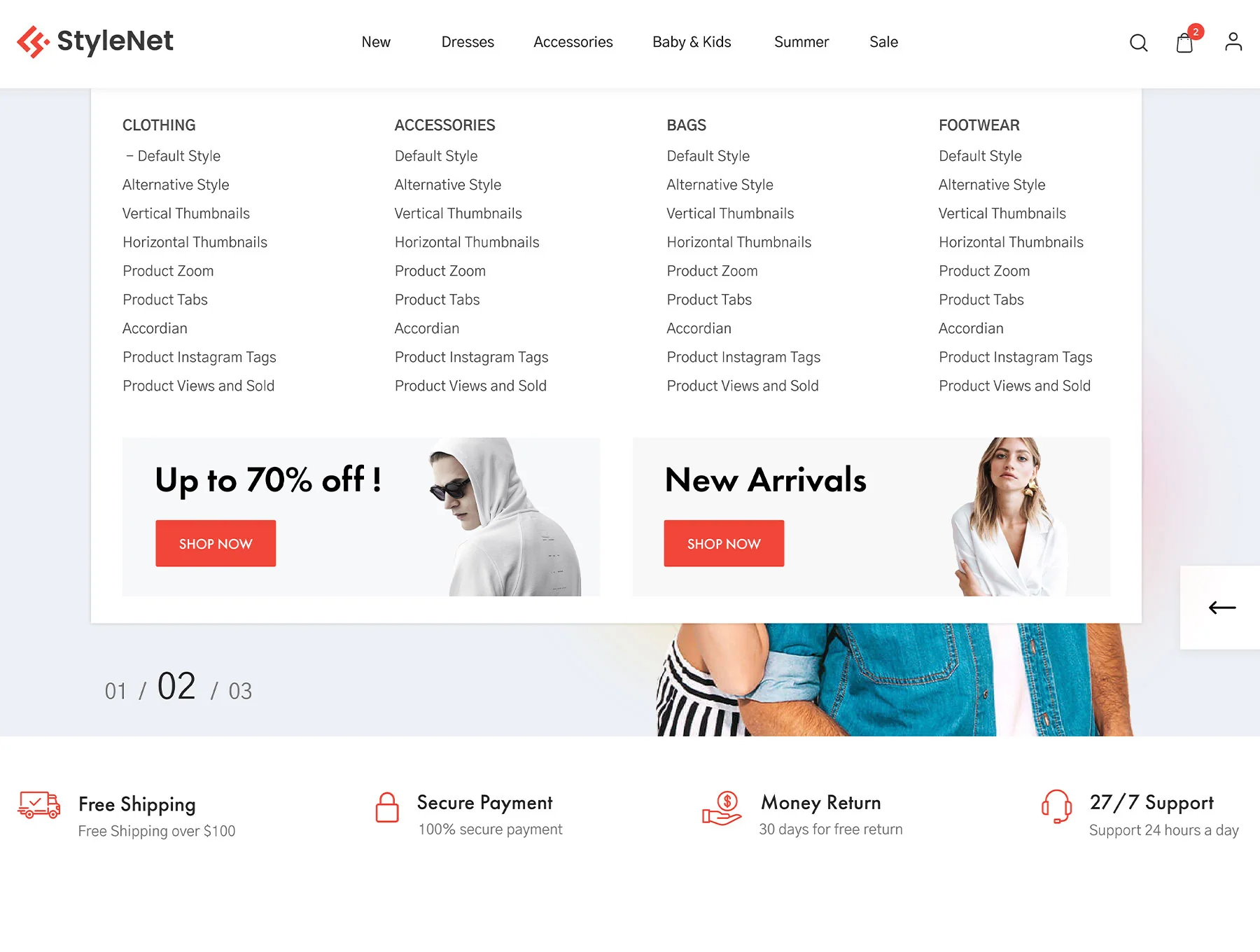 StyleNet - Fashion e-Commerce Template 8