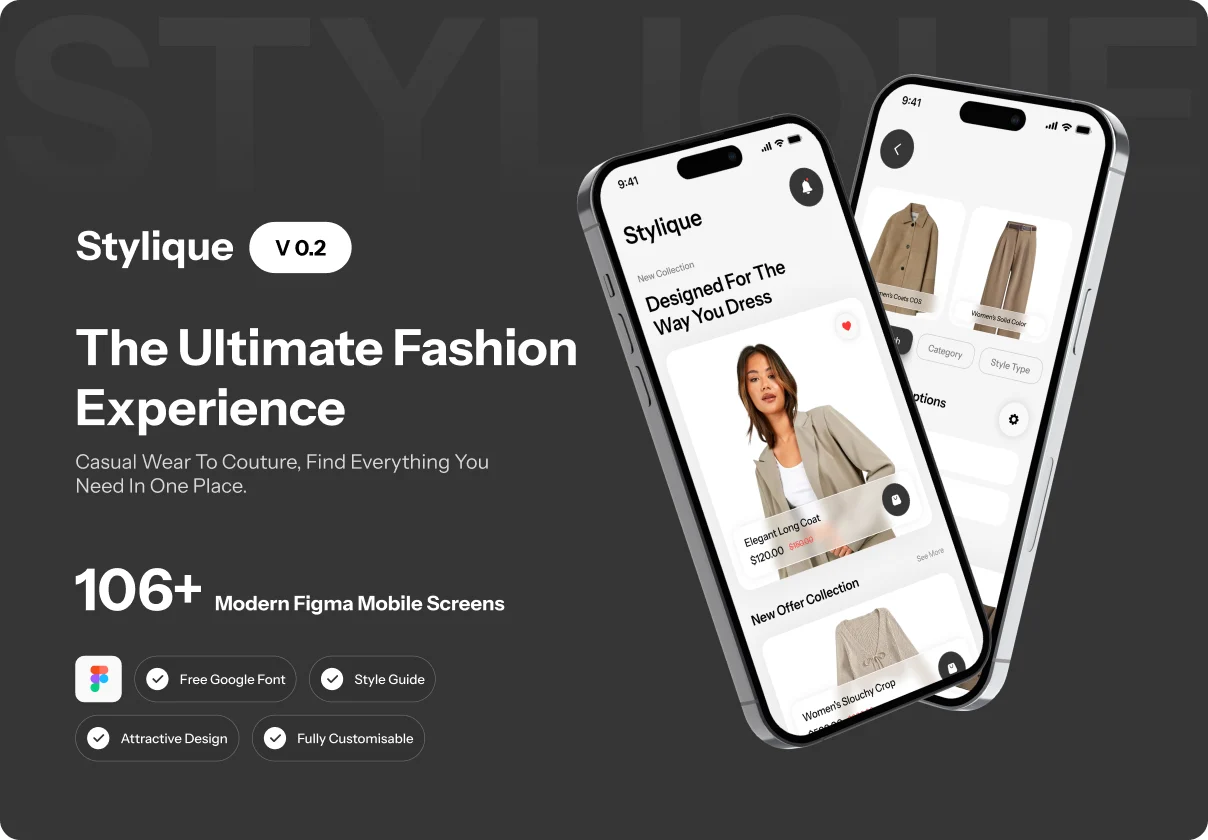 Stylique | Luxury Fashion & E-commerce UI Kit