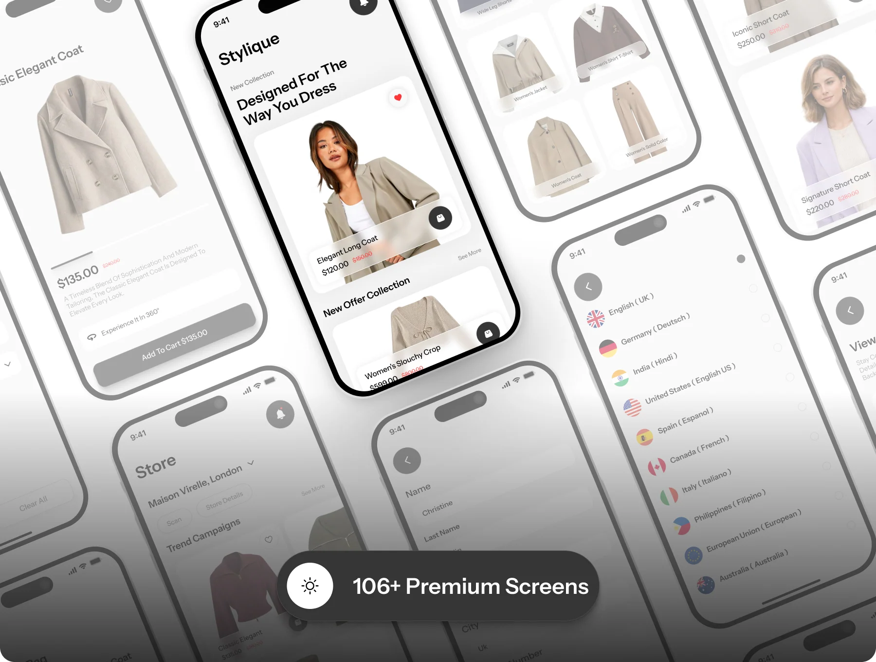 Stylique | Luxury Fashion & E-commerce UI Kit 3