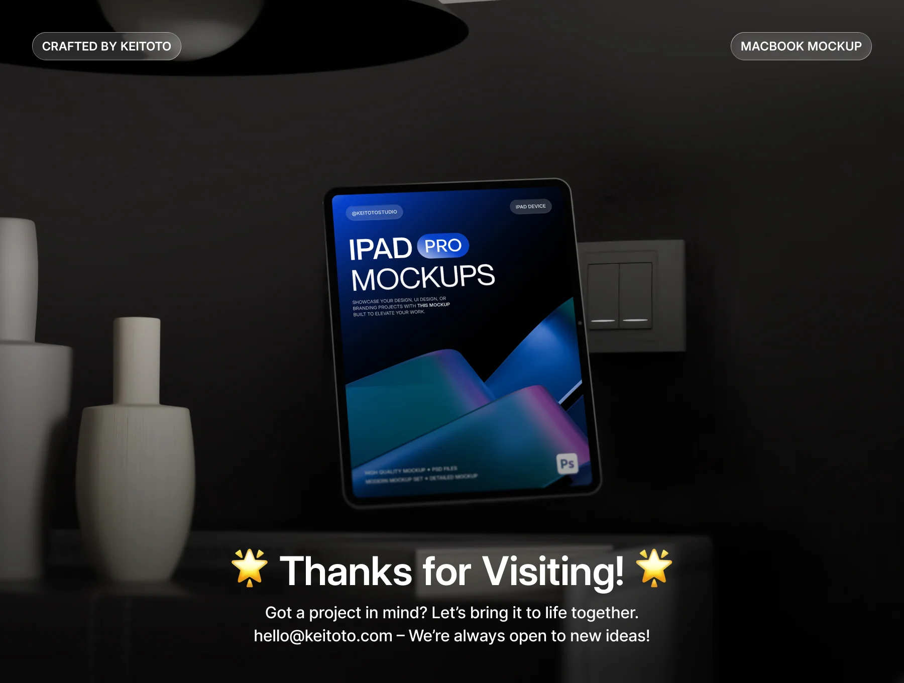 Stylish iPad Pro Mockup in Modern Interior Scene 4